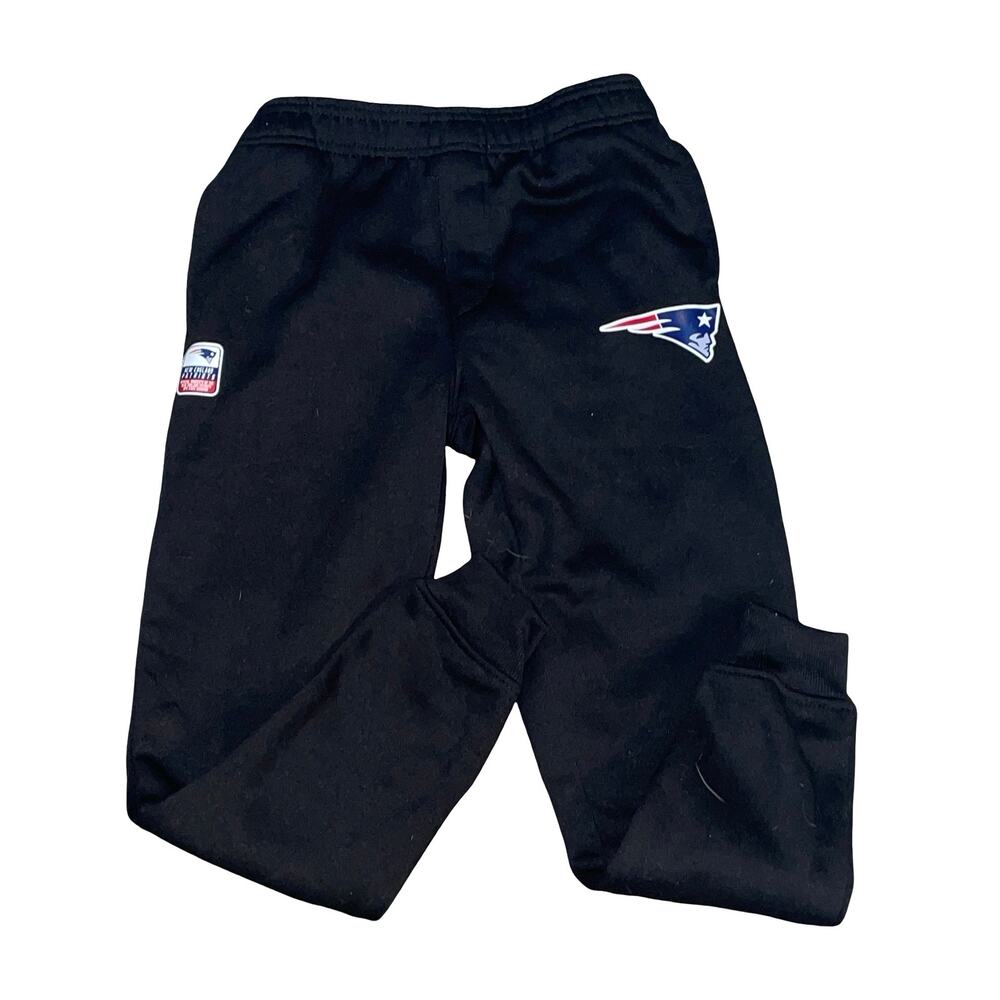 New England Patriots Kids Sweatpants Joggers 10-12 Youth NFL Team Apparel Black